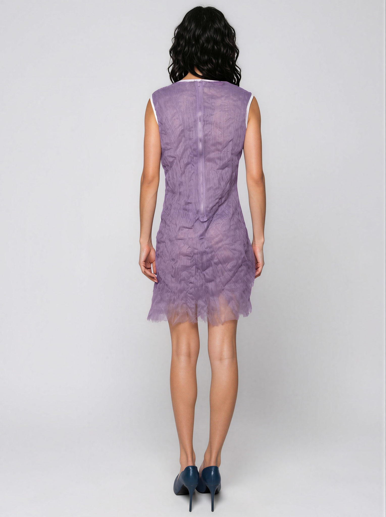 Sheer Textured Mini Dress - Șehovțova Alexandra