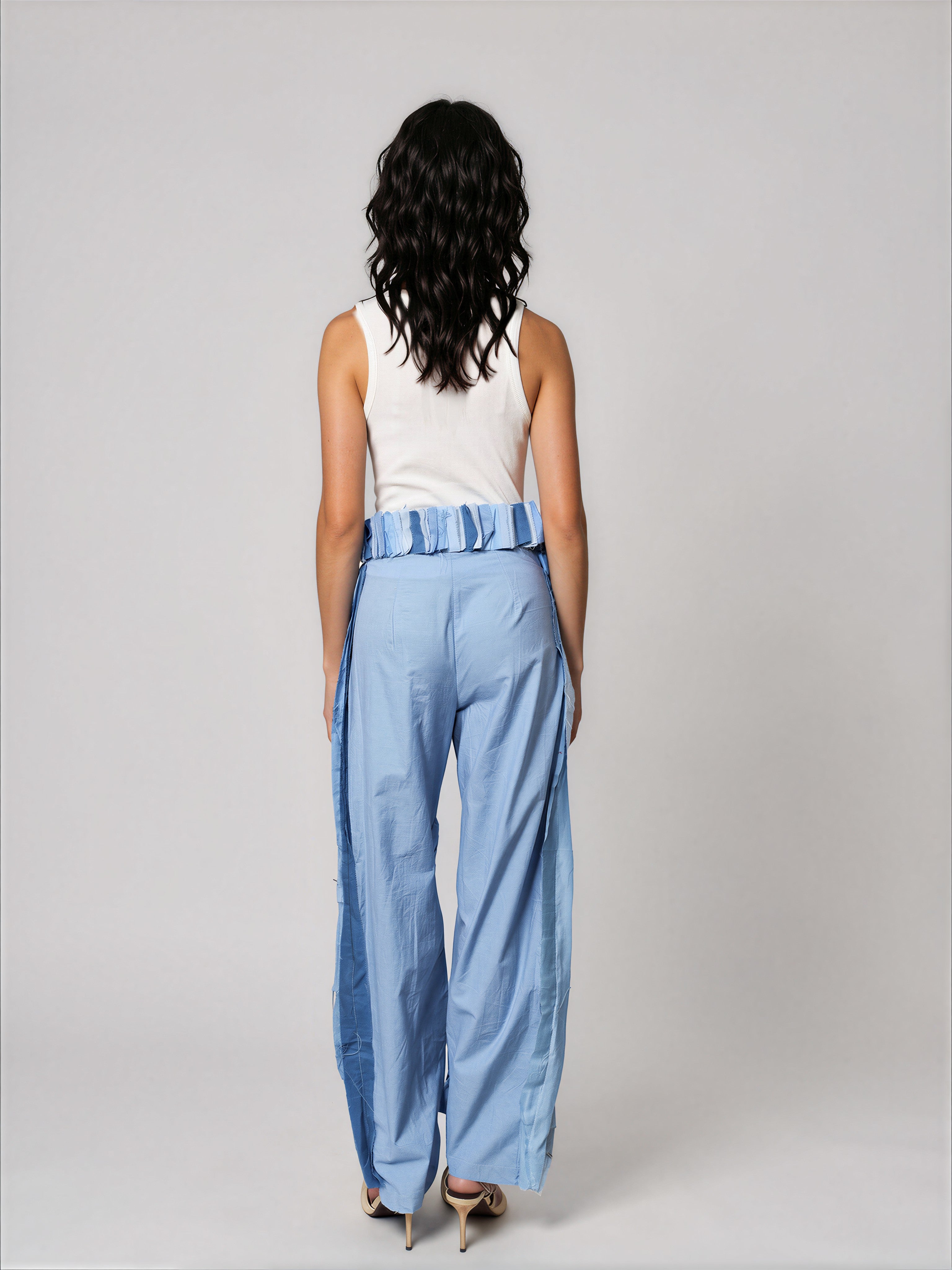 Fringed Wide Leg Pants - Cristiana Nedelcovici