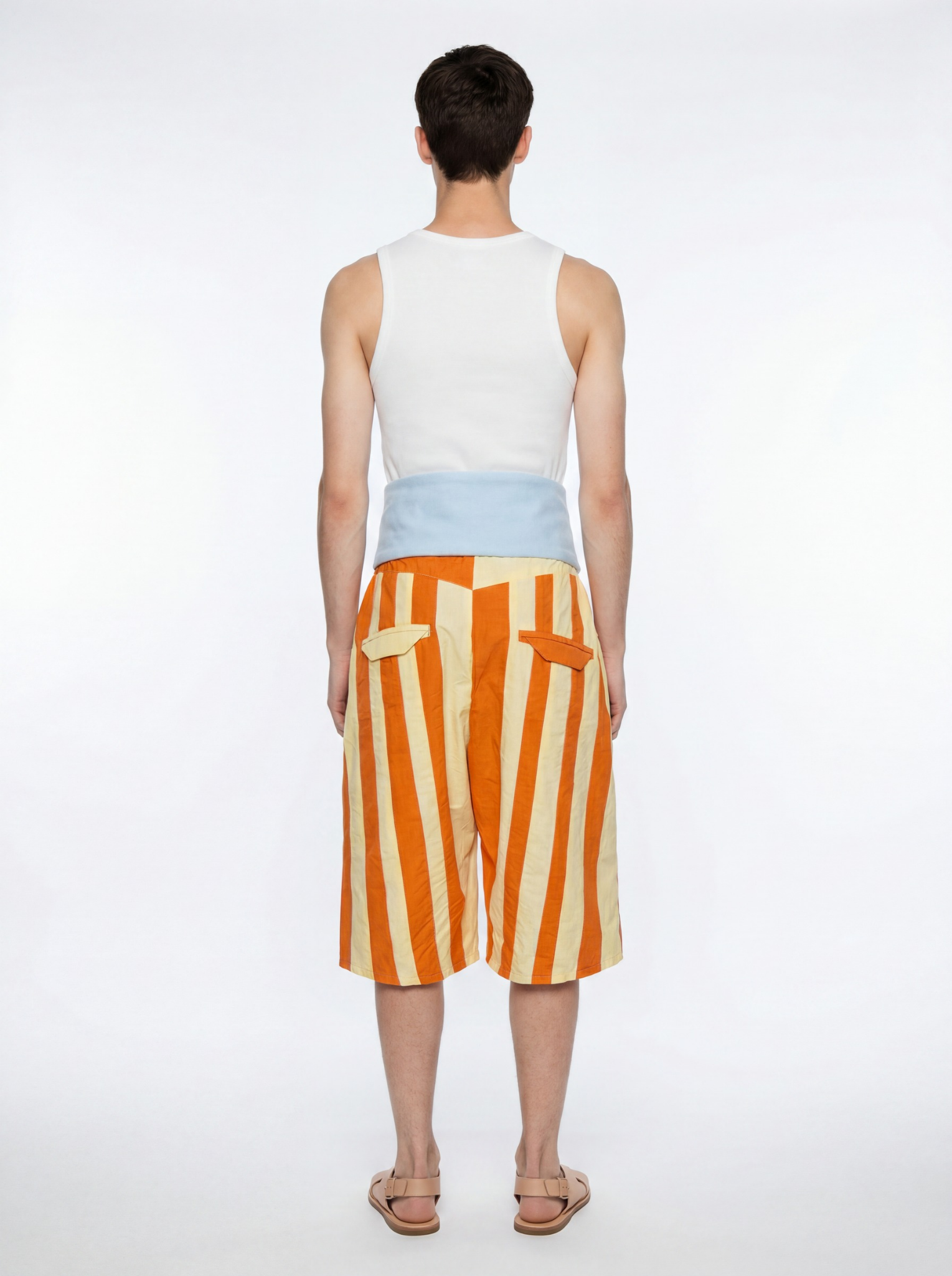 Striped Shorts with Utility Belt - Iosif Spac