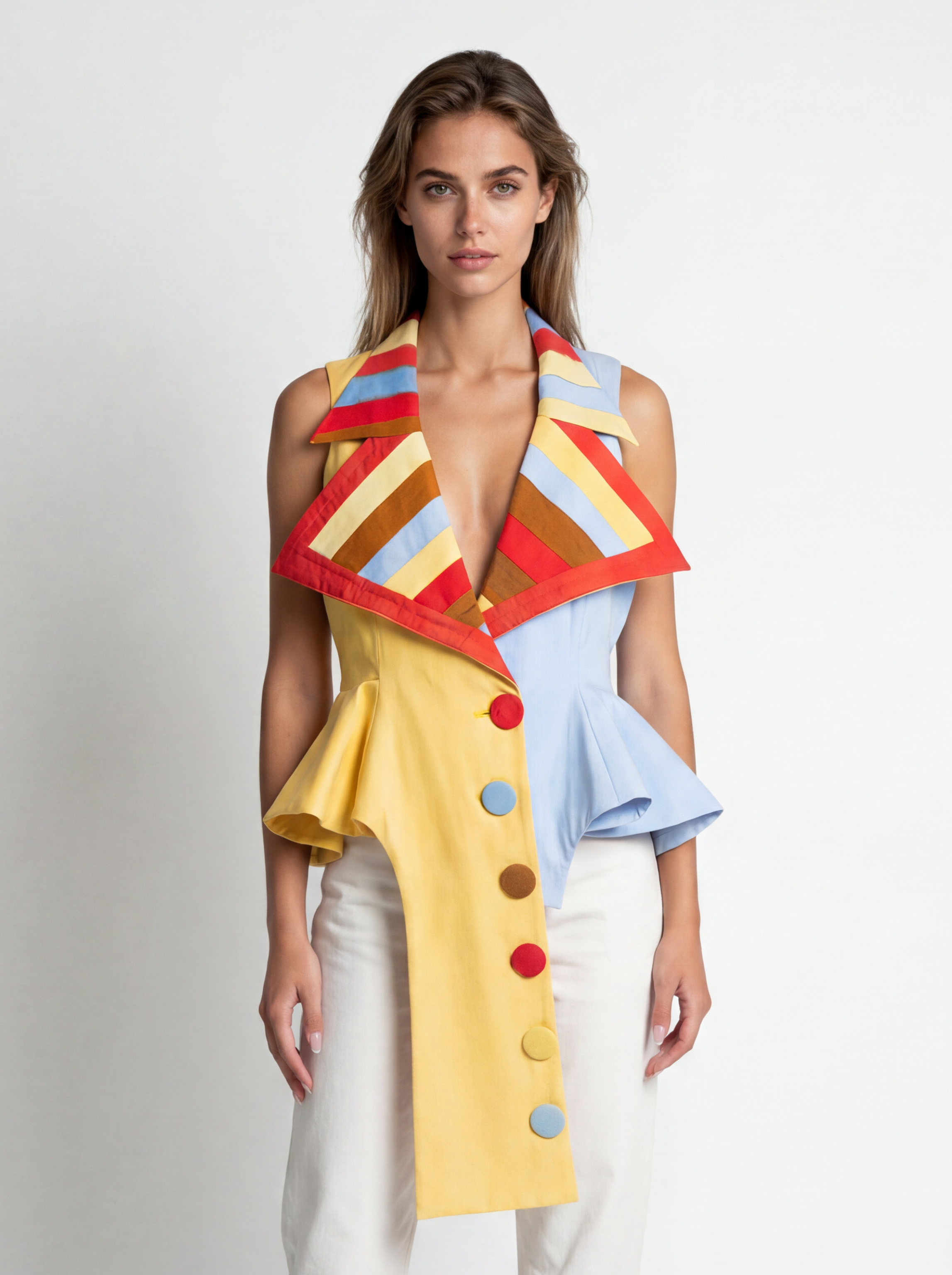 Sleeveless Peplum Vest - Mădălin Bot