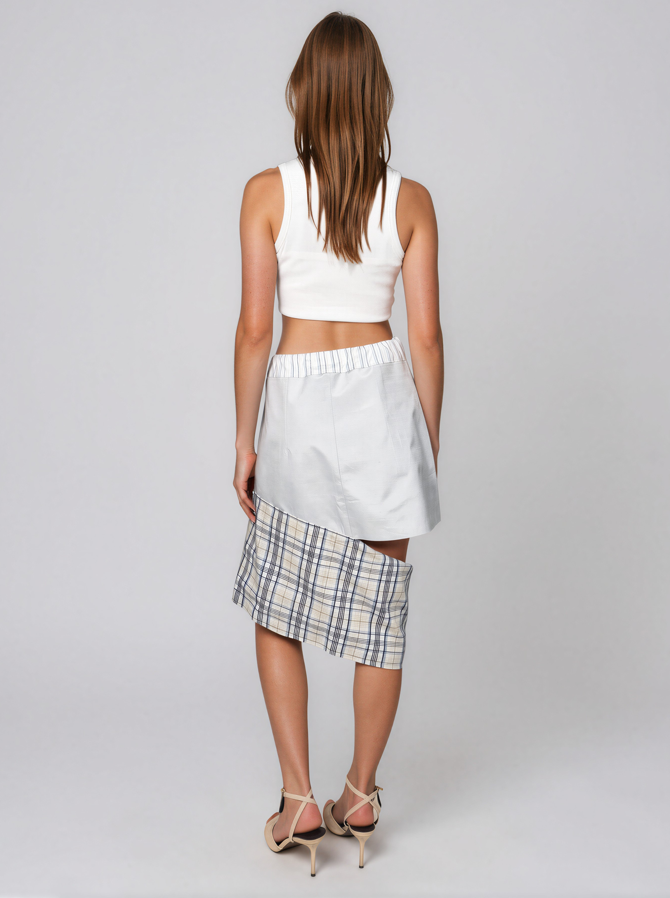 Two Tone Asymmetric Skirt - Balan Laura
