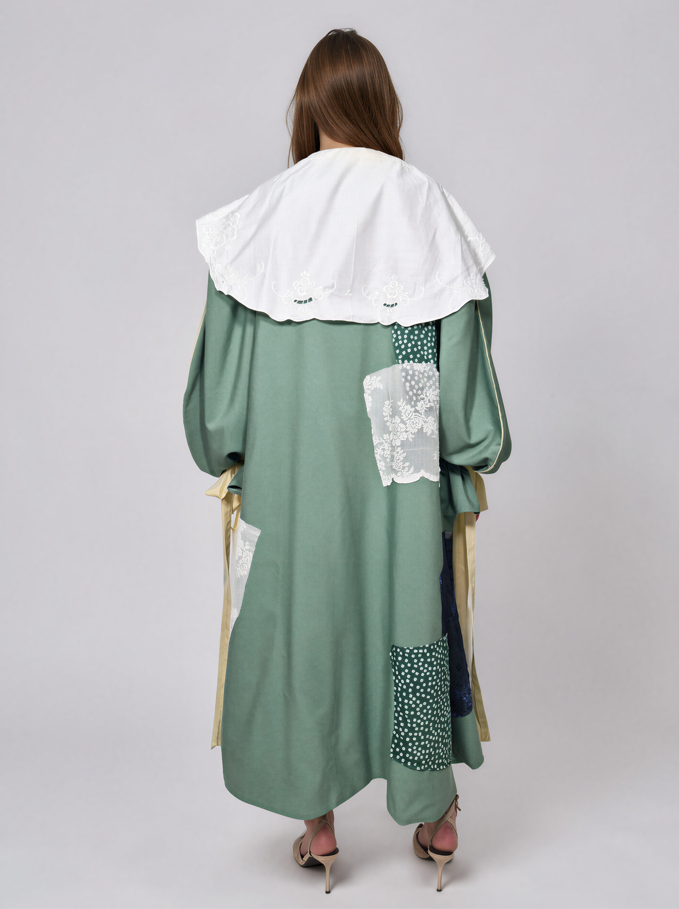 Statement Coat with Lace Panels - Bianca Hiristea