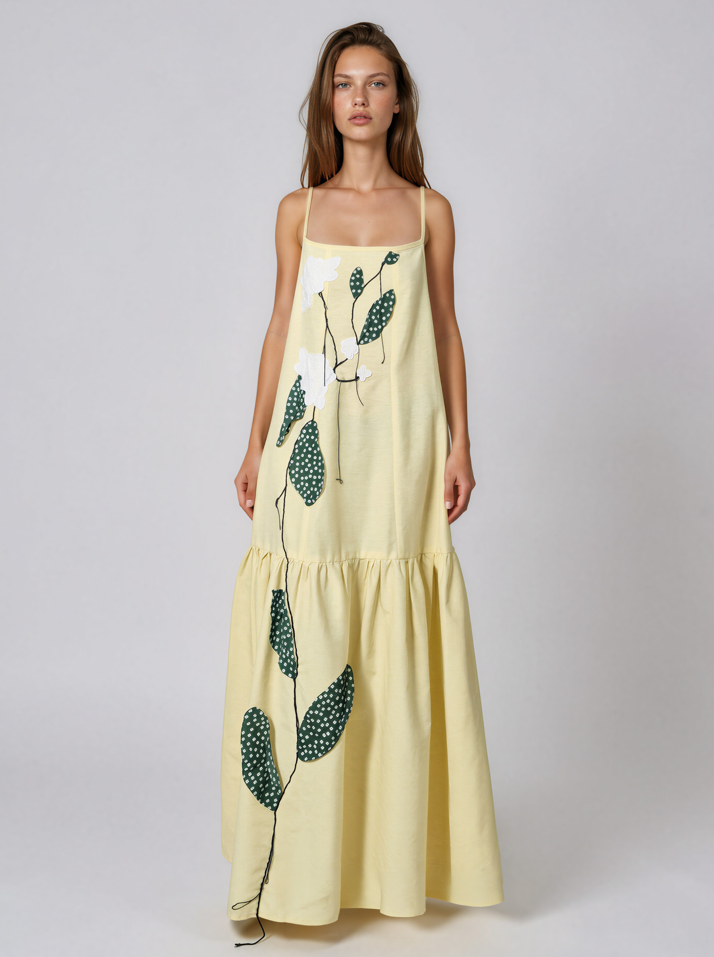 Floral Applique Maxi Dress - Bianca Hiristea