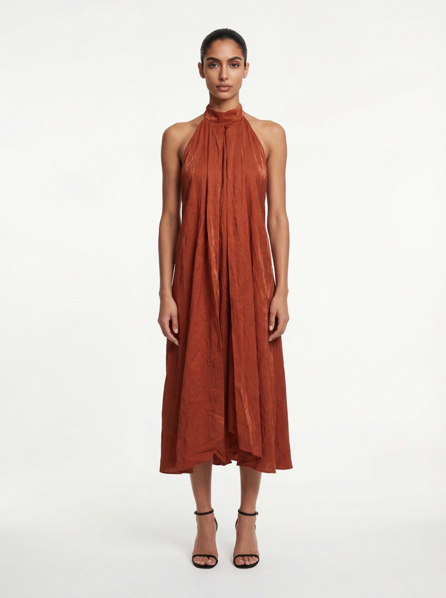 Rust Halter Dress